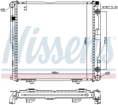 NISSENS 62751A Motor Su Radyatoru (Klımalı) W124 88>93 S124 85>92 C124 87>92 A1245008703