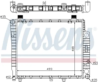 NISSENS 62754A Motor Su Radyatoru C-Class W202 93>00 S202 96>01 W210 96>02 A2025003403