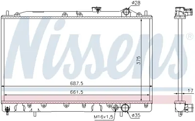 NISSENS 62834 Motor Radyatoru MB538544