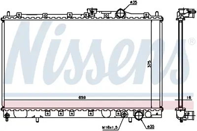 NISSENS 62839 Motor Radyatoru XB957758