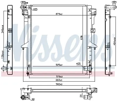 NISSENS 628965 Motor Radyatoru MN135032