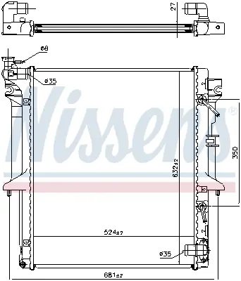 NISSENS 628966 Motor Radyatoru MN135033