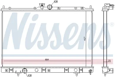 NISSENS 628972 Motor Radyatoru MN156535