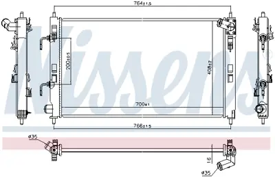 NISSENS 628979 Motor Radyatoru 1350A298