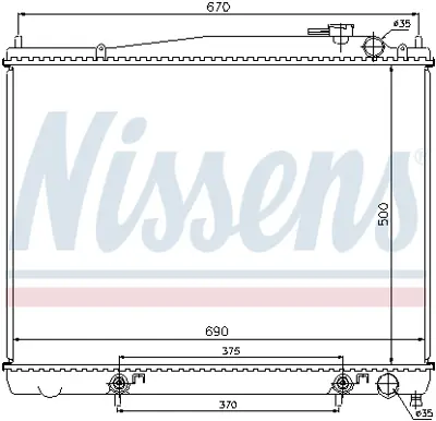 NISSENS 62916 Motor Radyatoru B14600W517