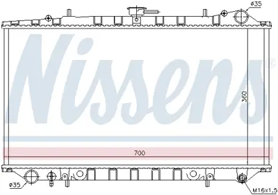 NISSENS 62977 Motor Radyatoru 2141074N00