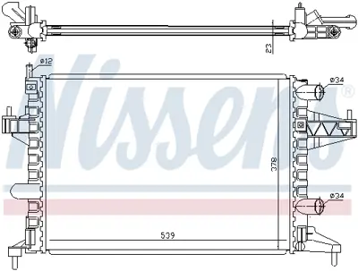 NISSENS 63007 Motor Su Radyatoru Z10xep Z12xe Z12xep Z14xep Corsa C 95513834