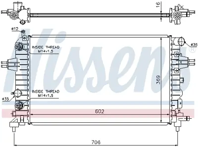 NISSENS 63027A Motor Radyatoru 13145210