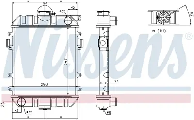 NISSENS 63070 Motor Radyatoru 1302099