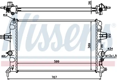 NISSENS 630704 Motor Su Radyatoru Manuel Astra G 04> Z16xep 93179909