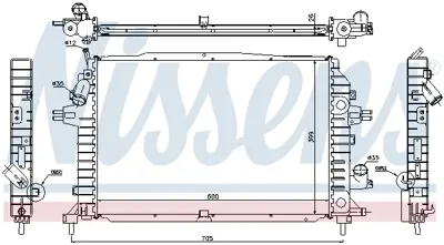 NISSENS 630705 Motor Radyatoru 13171432