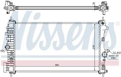 NISSENS 630718 Motor Su Radyatoru (Manuel) Insıgnıa A16xer A16let 13241726