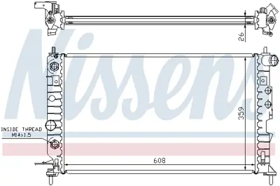 NISSENS 630771 Motor Su Radyatoru Brazıng M.T Vectra B 96>02 X16xel - Z16xe - X18xe - X20xev 52492109