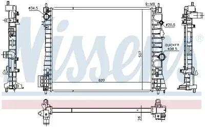 NISSENS 630775 Motor Radyatoru 95136073