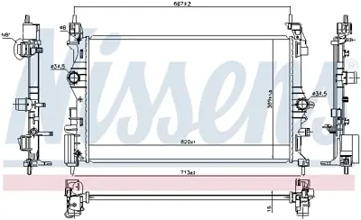 NISSENS 630786 Motor Su Radyatoru Corsa E 15> B12xel - D14xej - B14xel - B14neh 13486483