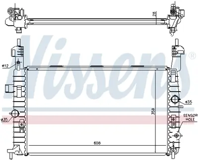 NISSENS 63096 Motor Su Radyatoru Brazıng Z14xep Z16xe Merıva A 13181074