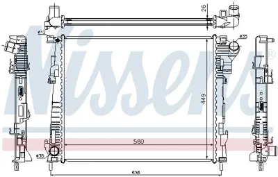 NISSENS 63122 Motor Radyatoru 93854164