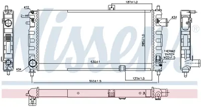 NISSENS 63241 Motor Radyatoru 90136753