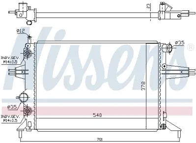 NISSENS 63248A Motor Radyatoru 9202496