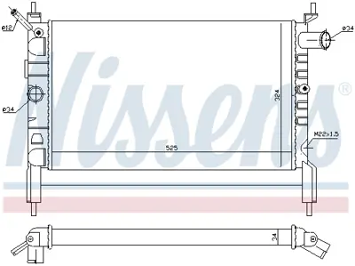 NISSENS 632761 Motor Su Radyatörü Klıma Harıç M.T Astra F 14nv - 14se - C14se - C14nz - X14nz 90469375