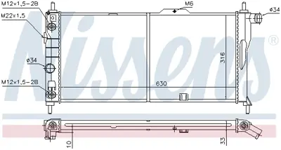 NISSENS 63281 Motor Radyatoru 3054013