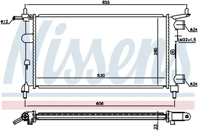 NISSENS 63290 Motor Su Radyatoru Klımasız Corsa B X12xe 90531547