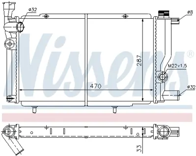 NISSENS 63425 Motor Radyatoru 1331RA