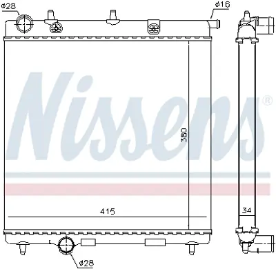 NISSENS 63505 Motor Radyatoru Crossland X 133374 3648444