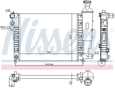 NISSENS 63522 Motor Radyatoru 1301B0