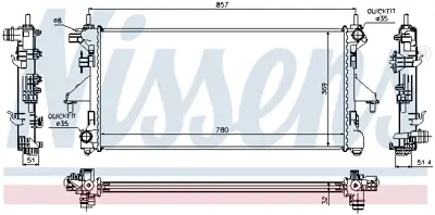 NISSENS 63555A Motor Su Radyatoru Boxer Iıı Jumper Iıı 22dt / C81 / C96 / C110 Puma Ducato Iıı 2,3jtd Karsan Jest 2 1614156780