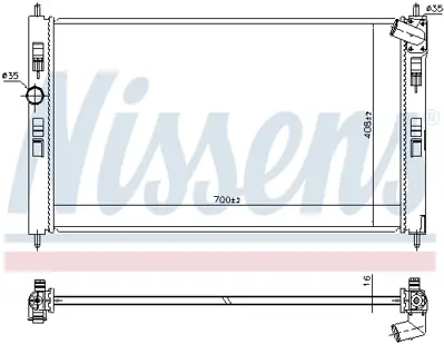 NISSENS 636033 Motor Radyatoru 1611246080