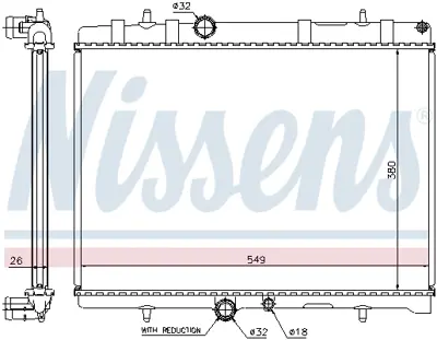 NISSENS 63607A Motor Su Radyatoru P407 C5 Iı C5 Iıı Ew10a (2,0 16v) Dw10bted4 (2,0hdı 16v) Xsara Iı Dw10ated (2,0hd 1611728280