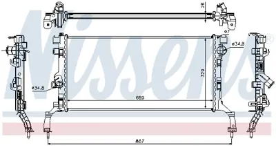 NISSENS 637604 Motor Radyatoru 214100004R