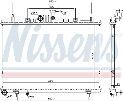 NISSENS 637643 Motor Radyatoru 21400JY01A