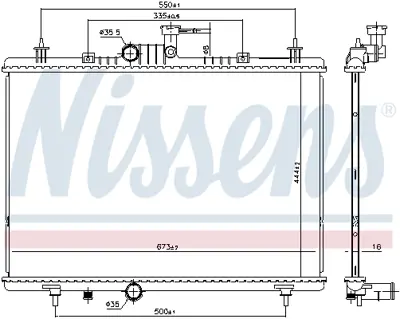 NISSENS 637645 Motor Radyatoru 21400JZ80A