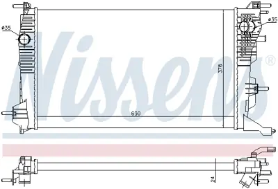 NISSENS 637647 Motor Radyatoru 214768557R