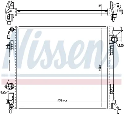 NISSENS 637663 Motor Su Radyatoru Renault Kadjar 15> Nıssan Qashqaı Iı 13> 1.2 Tce 1.2 Dıg-T (Mekanık Sanzıman) 214104ED1A