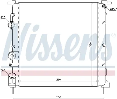 NISSENS 638271 Motor Radyatoru 7701499973