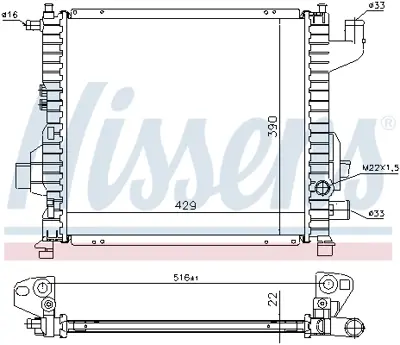 NISSENS 63835A Motor Radyatoru 7701499801