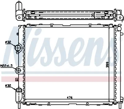 NISSENS 63855A Motor Radyatoru 7701352903