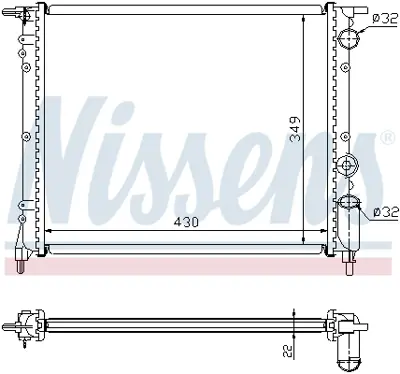 NISSENS 63919 Motor Radyatoru 7701412010