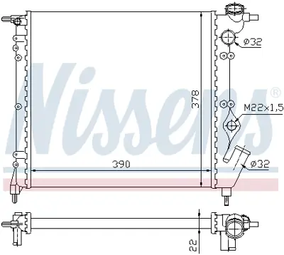 NISSENS 63929 Motor Radyatoru 7705126812