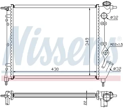 NISSENS 63931 Motor Radyatoru 7701047887