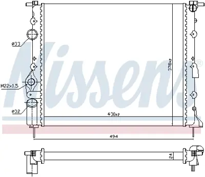 NISSENS 639371 Motor Radyatoru 8200049077 8660000459