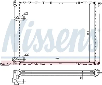 NISSENS 63943A Motor Radyatoru 7701035951