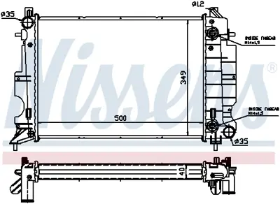 NISSENS 64034A Motor Su Radyatoru Saab 9-3 1998-2003 Otomatık Vıtes 4729596