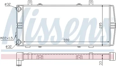 NISSENS 64102 Motor Radyatoru 7601405