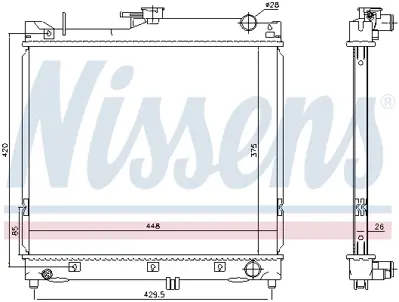 NISSENS 64162 Motor Radyatoru 1770082A00000