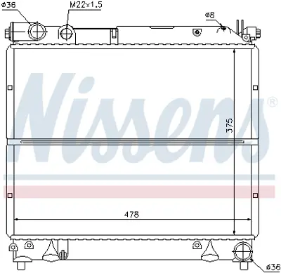 NISSENS 64178 Motor Radyatoru 177060G00