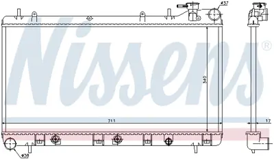 NISSENS 64186 Motor Su Radyatoru Impreza Forester 96>01 Otomatık 45199FA030